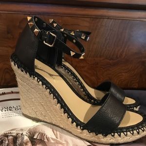 New Marc Fisher Espadrille Wedge Sandals Sz 7.5